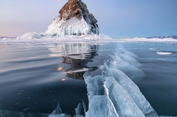 Волшебный байкальский лед (3 фото)